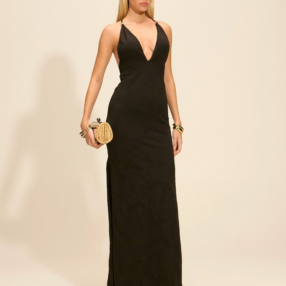 Vestido Salina Longo Preto