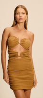 Vestido Curto Sasha Caramelo