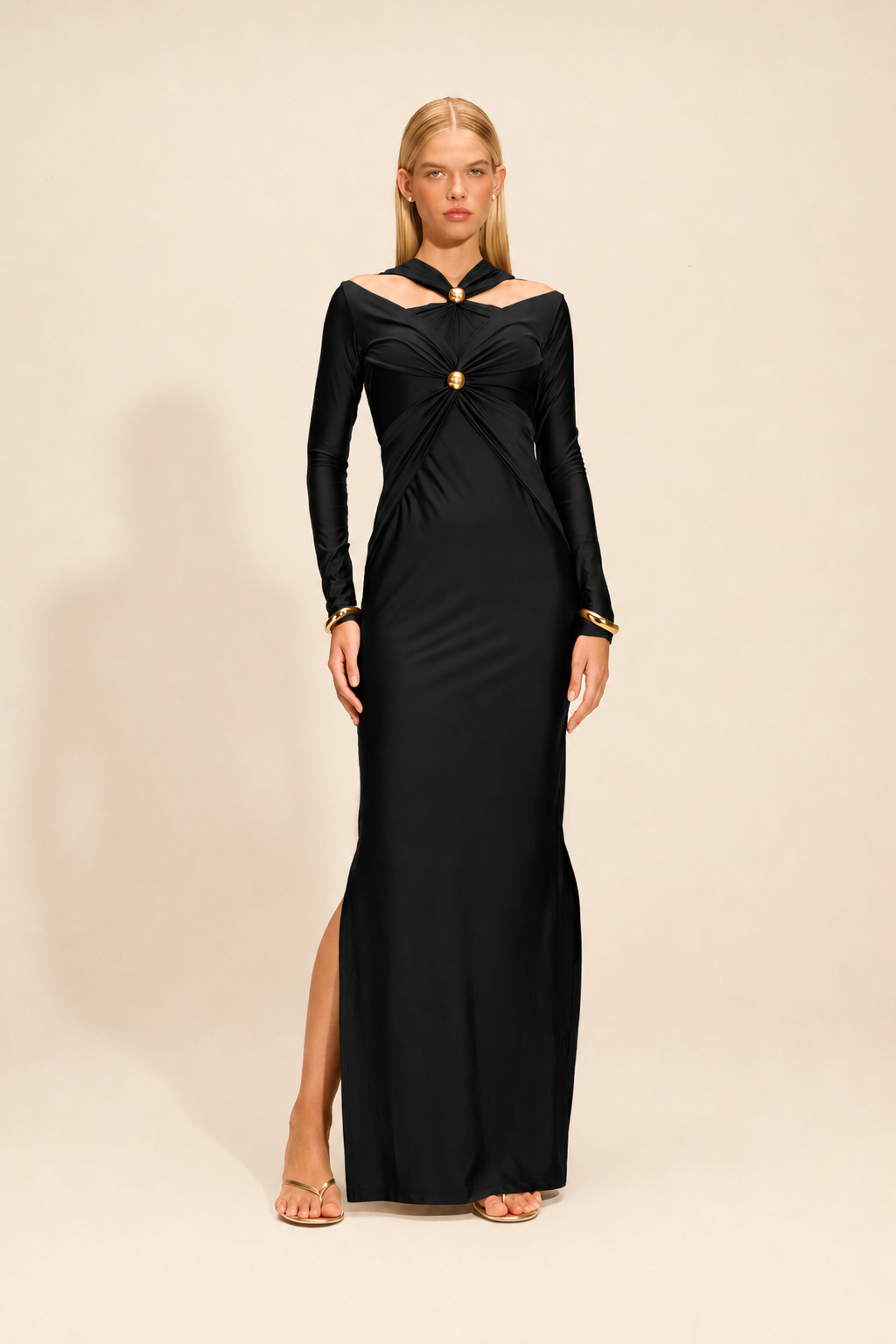 Vestido Longo Selene Preto
