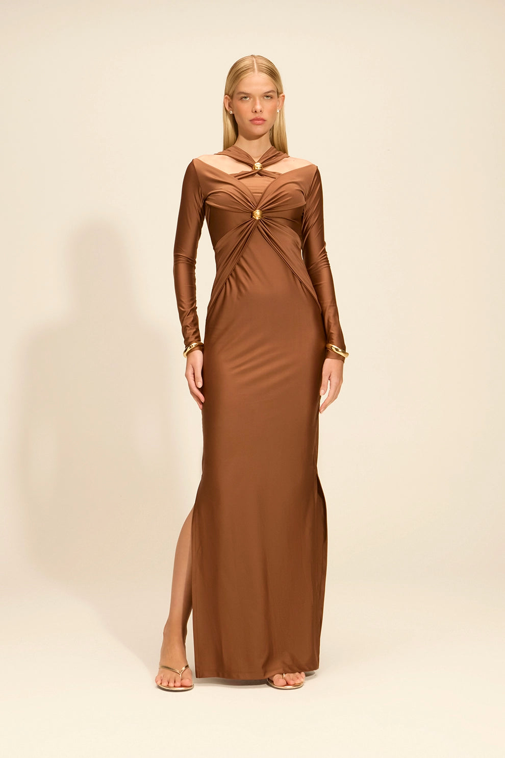 Vestido Selene Longo Cappuccino