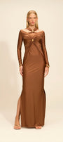 Vestido Longo Selene Cappuccino