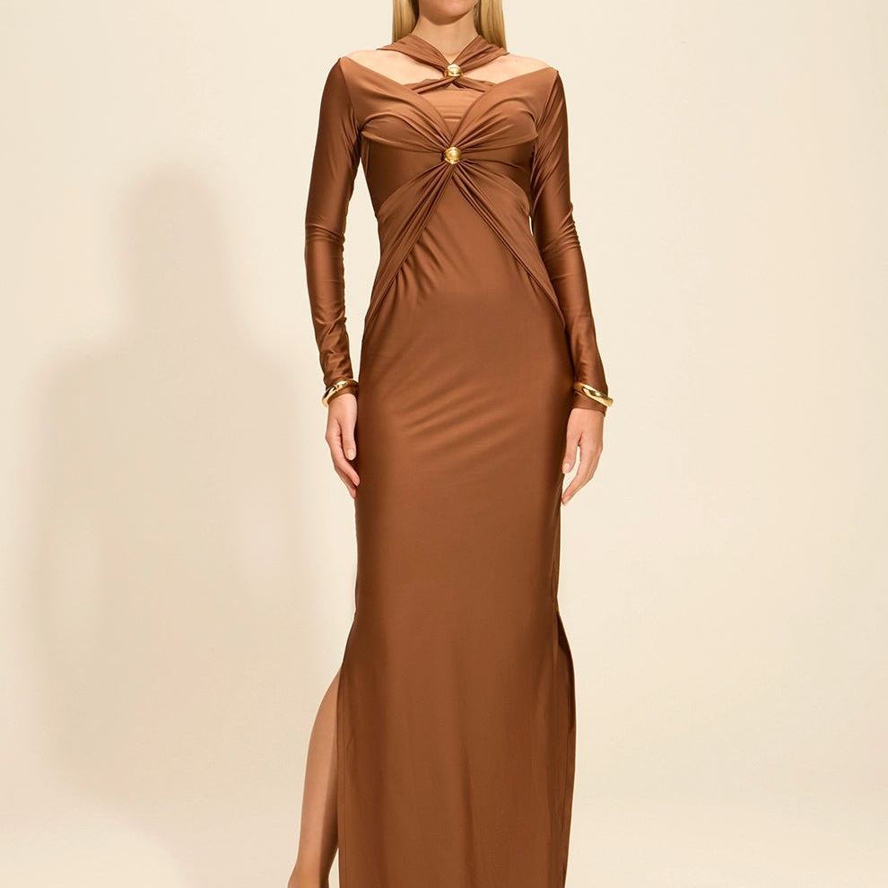 Vestido Longo Selene Cappuccino