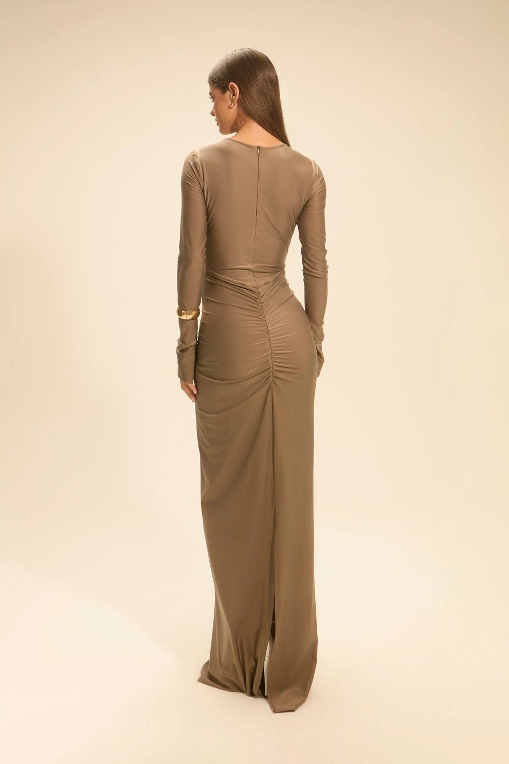 Vestido Venus Longo Castanho