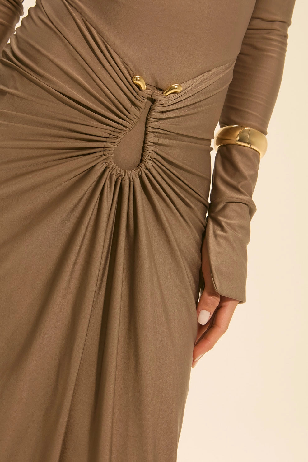 Vestido Venus Longo Castanho