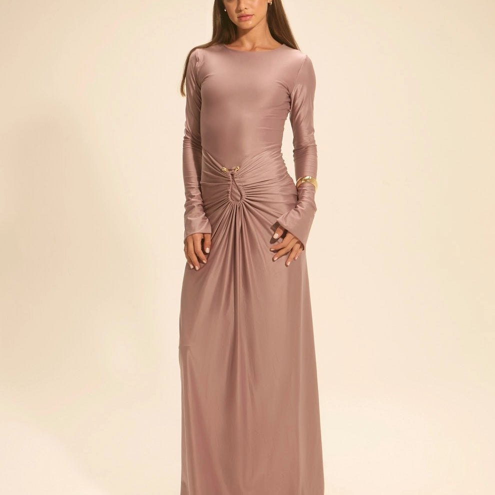 Vestido Venus Longo Rosa