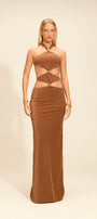 Vestido Âmbar Longo Cappuccino