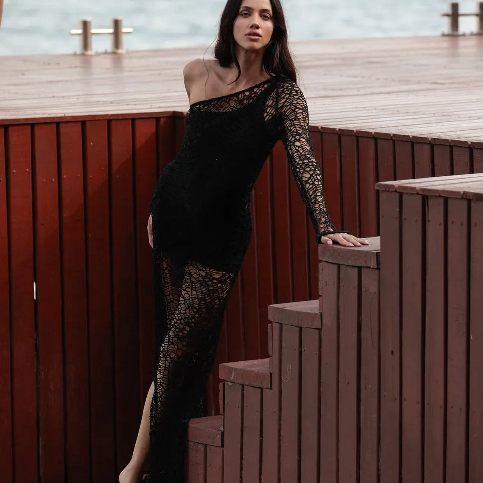 Vestido Ayla Tela Preto