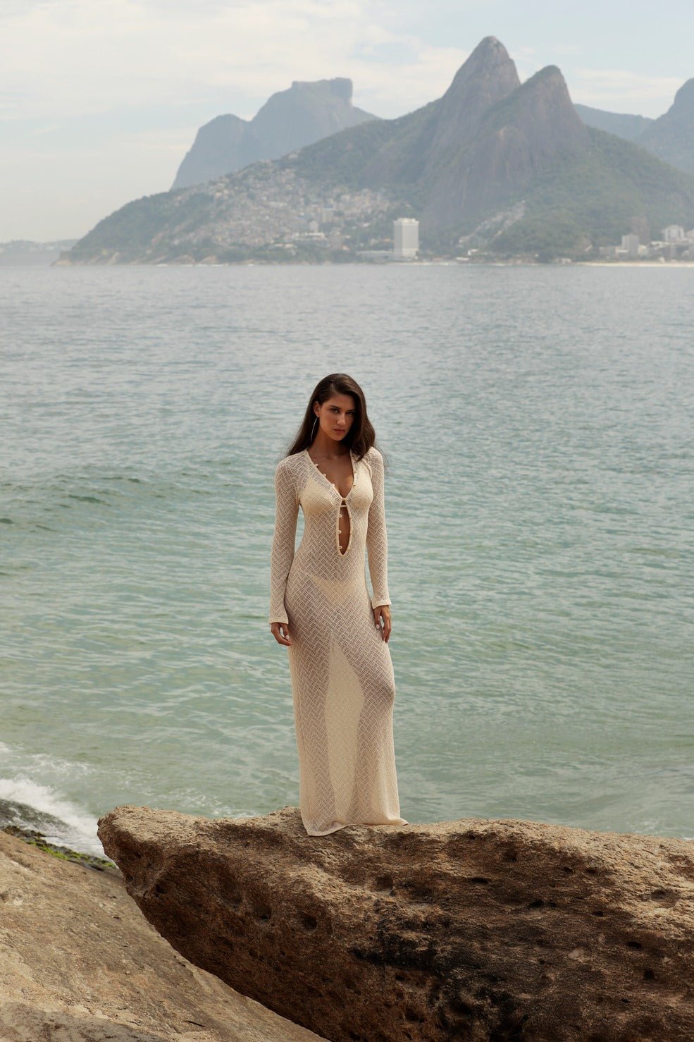 Vestido Bunny Crochet Off White