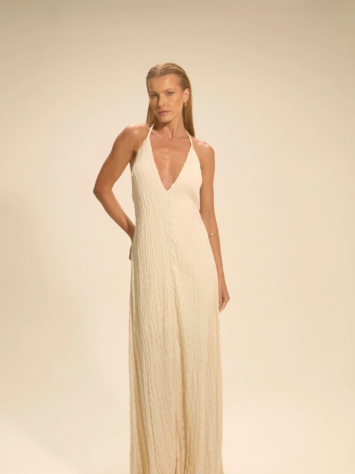 Vestido Longo Jade Off White