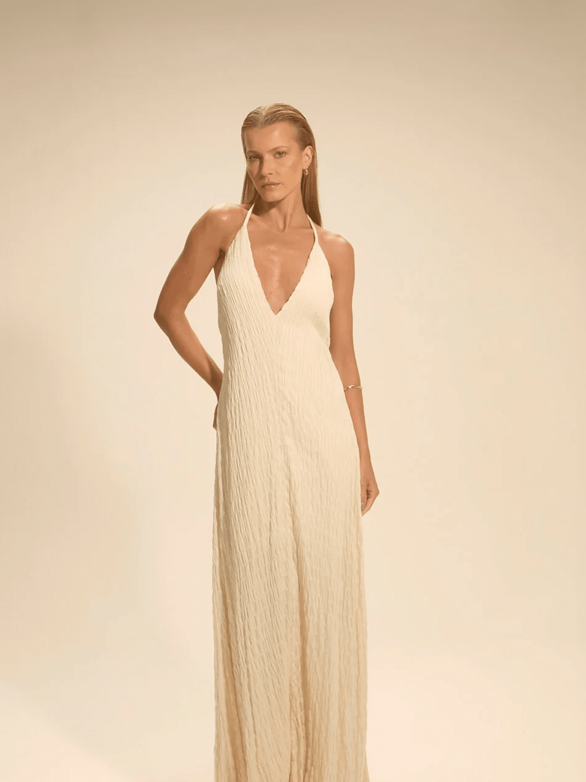 Vestido Longo Jade Off White