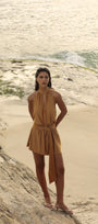 Vestido Curto Mali Caramelo