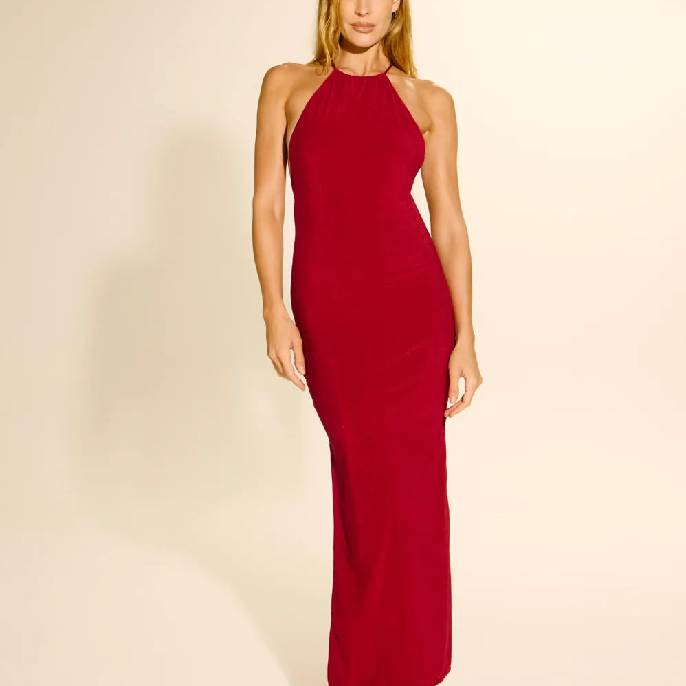 Vestido Dunas Marfim Malibu Carmim