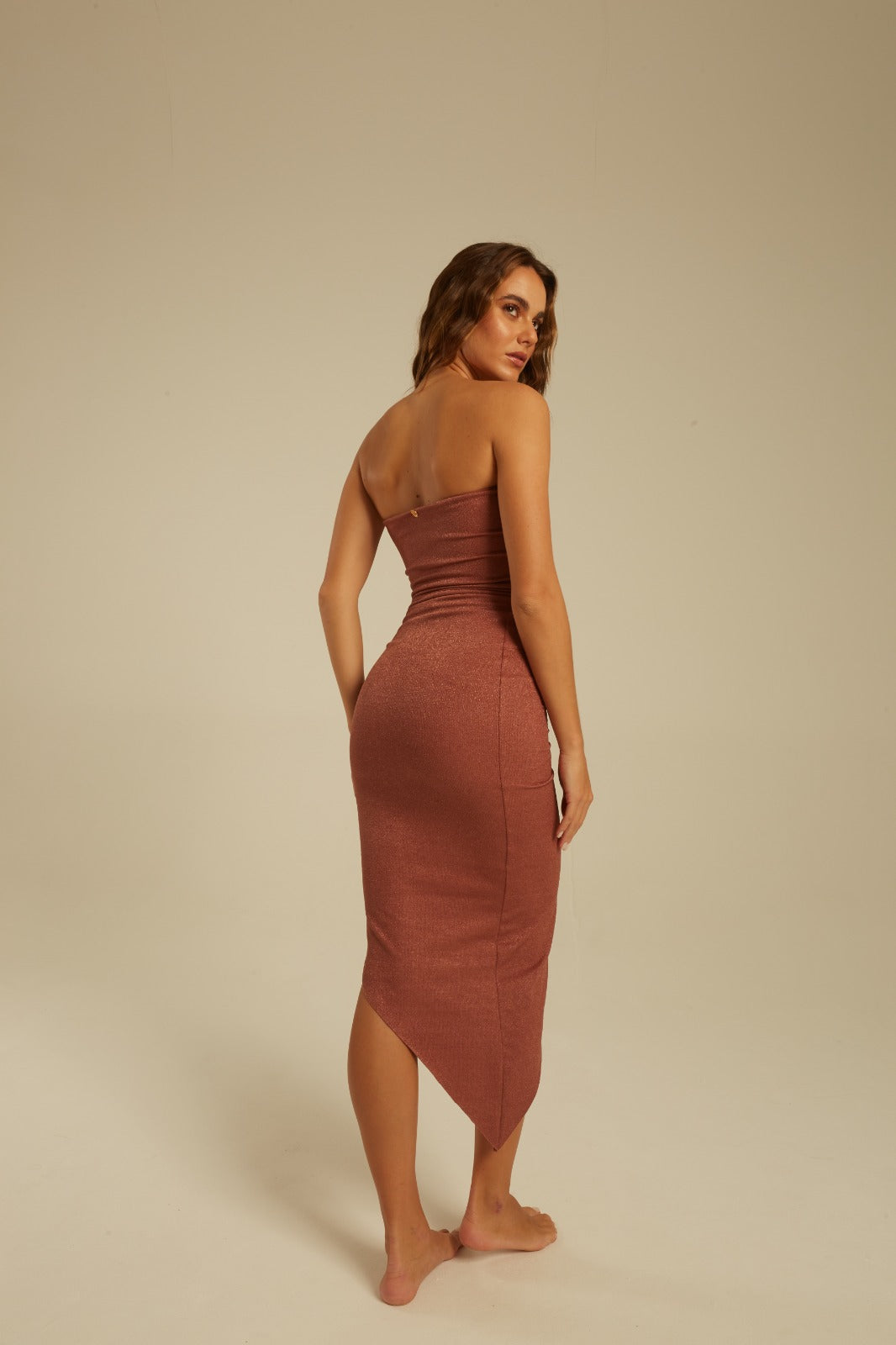 Vestido Clarita Bronze